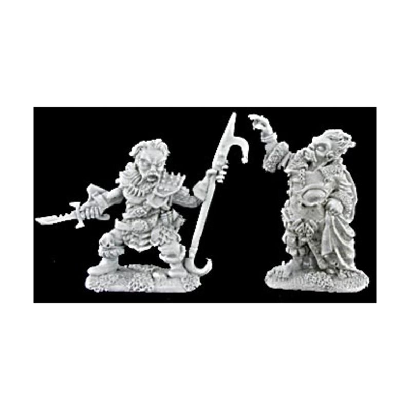 Reaper Miniatures Derro Captain & Sorcerer #02944 Dark Heaven Unpainted Metal